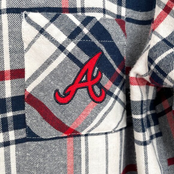 Concepts Sport Atlanta Braves Flannel Long Sleeve Button-Up Shirt - Picture 3 of 4